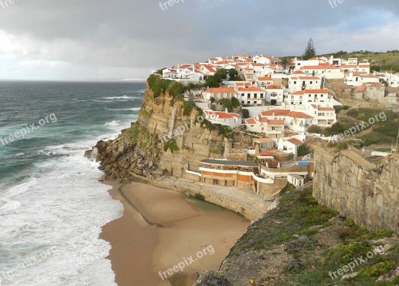 Sea Azenhas Do Mar Sintra Portugal Cliff