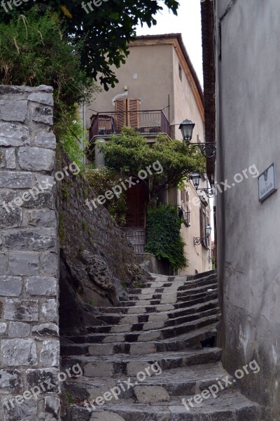 Country Alley Italy Old Town Paved