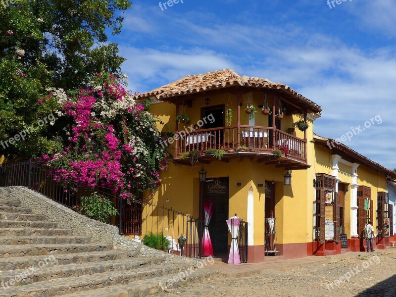 Cuba Trinidad City Architecture Color