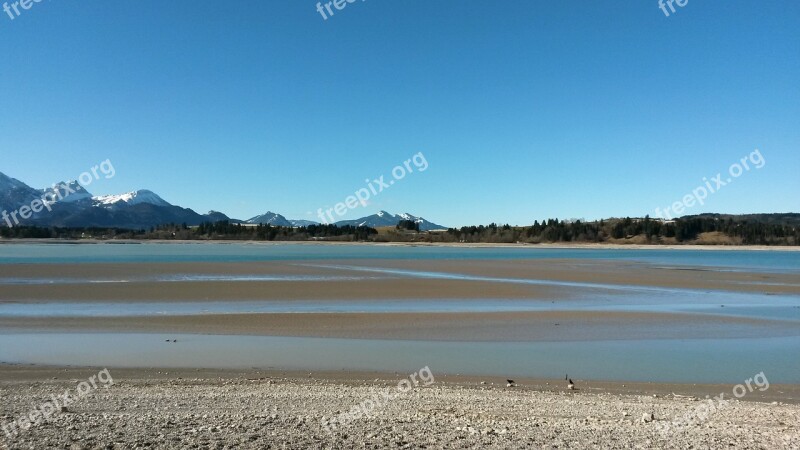 Lake Forggensee Bavaria Füssen Rest Out