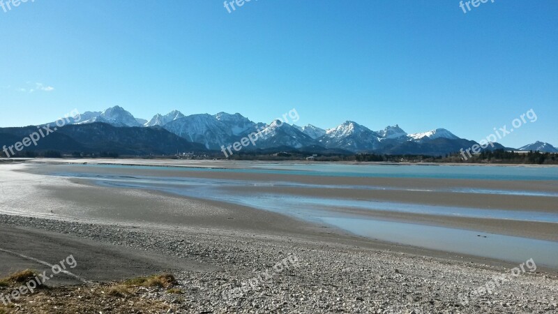 Lake Forggensee Bavaria Füssen Rest Out