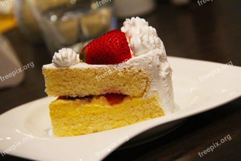 Cake Dessert Strawberry Yummy Delicious