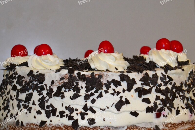 Black Forest Pie Cake Cream Cake Chocolate Chips Black Forest Cake