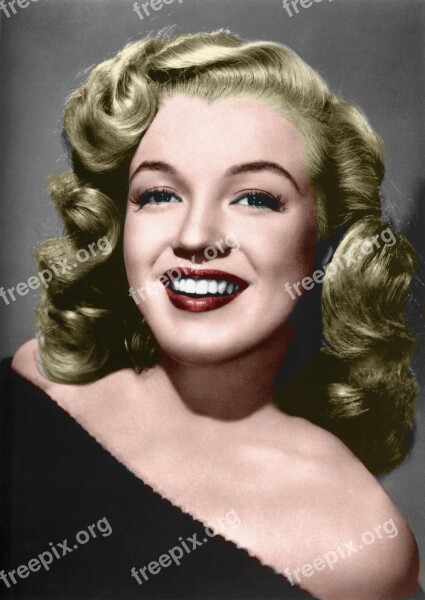 Marilyn Coloured 30's Old Photograph Ps