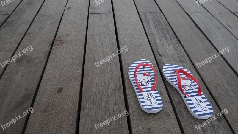 Footwear Slippers Wooden Floor Still