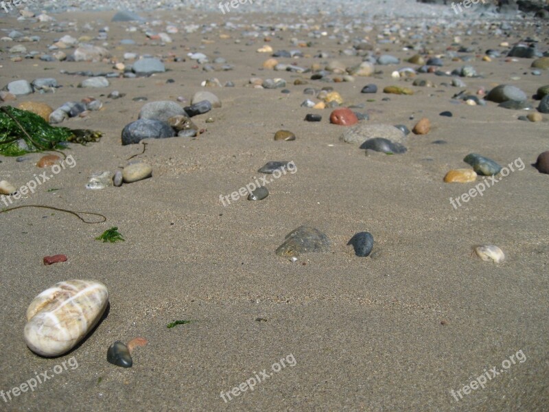 Beach Pebble Horizon Infinite Free Photos