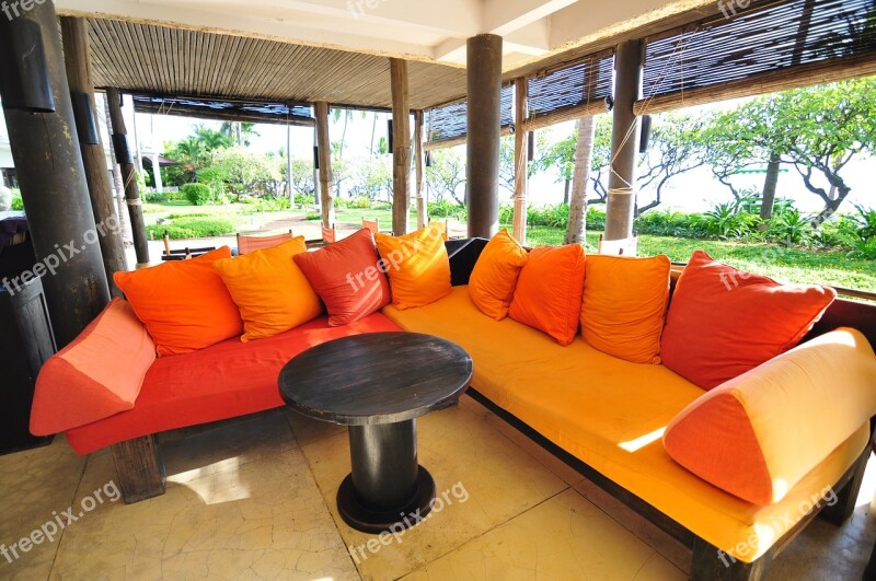 Sofa Resort Relaxation Travel Vacation