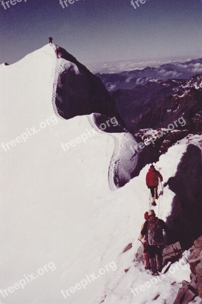 Mountaineer Alpine Mountaineering High-altitude Mountain Tour Switzerland