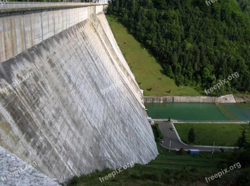 Height Construction View Of Height Water Dam Giant Construction