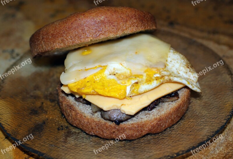 Egg Sausage Cheese American Swiss