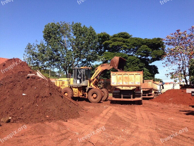 Work Trucks Earthwork Excavator Ground