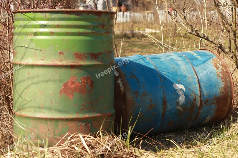 Rusty Barrel Oil Petrol Fuel