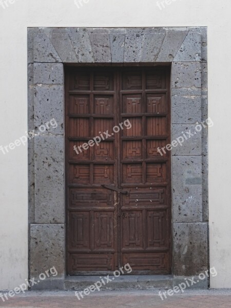 Door Wood Stone Old House Entrance