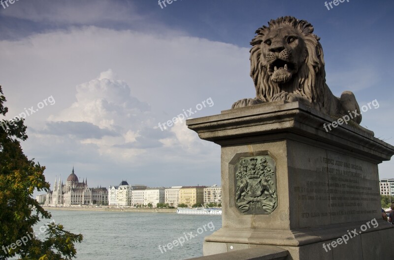 Bridge Budapest The Parliament Danube Hungary