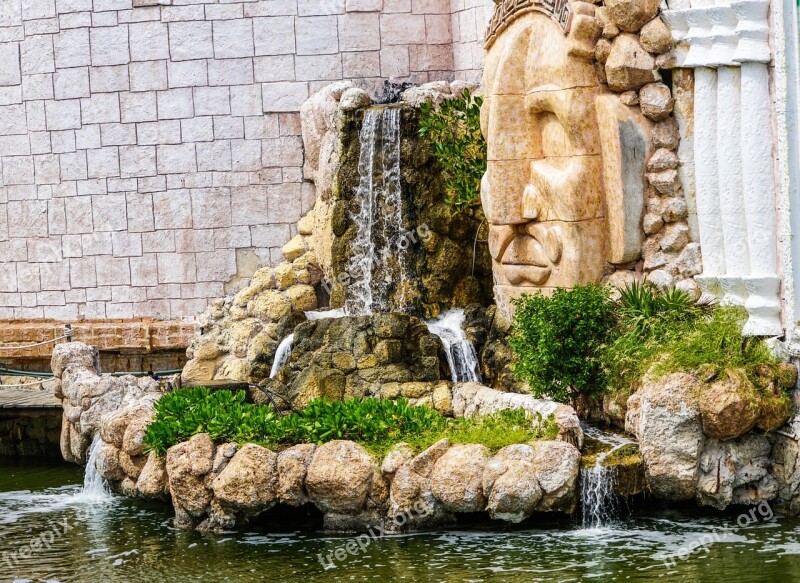 Waterfall Cancún Mexico Mayan Landmark