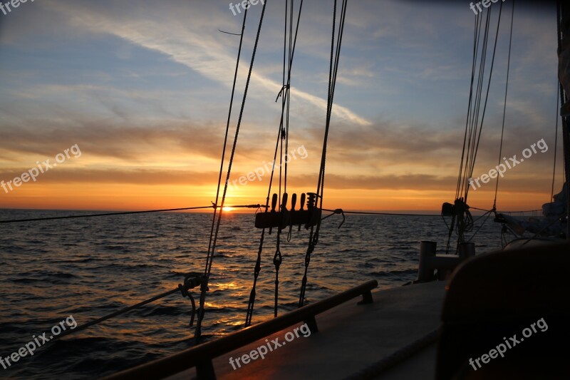 Sunset Ocean Sailboat Silhouette Slings