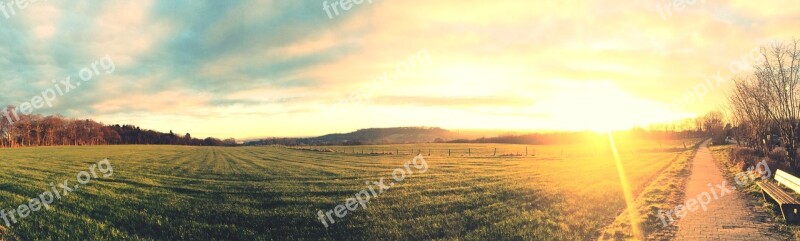 Sunset Aachen Sun Sky Evening Sky