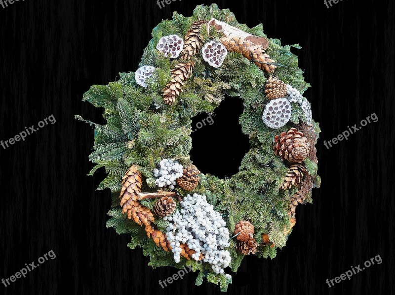 Wreath Door Wreath Decoration Flowers Tap