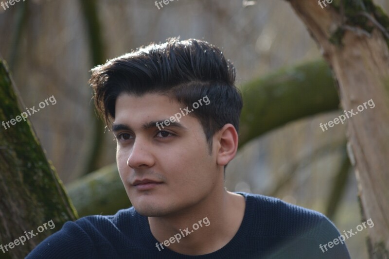 Refugee Young Man Portrait Male Person