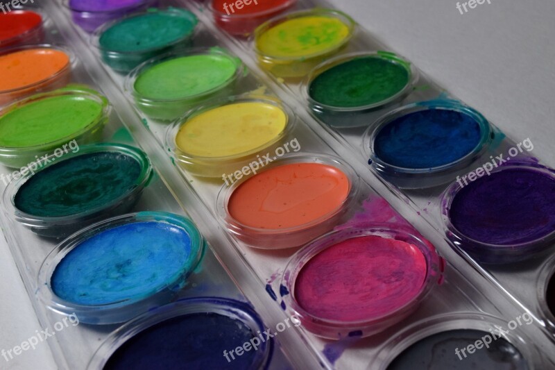 Watercolor Paint Art Colorful Craft