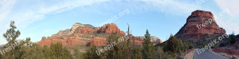 Red Rock Sedona Panoramic Landscape Arizona