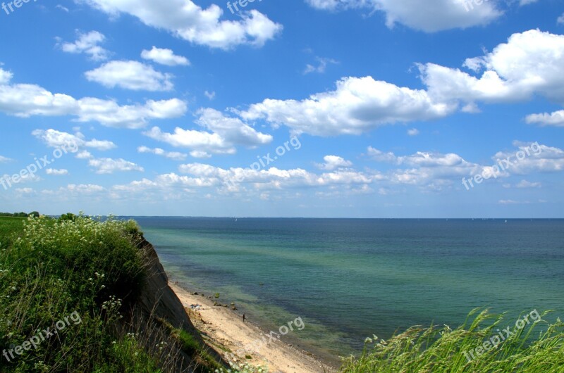 Cliff Sea Coast Rock Steep Slope