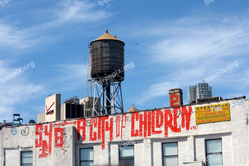 New York Reservoir Grafitti Red Free Photos