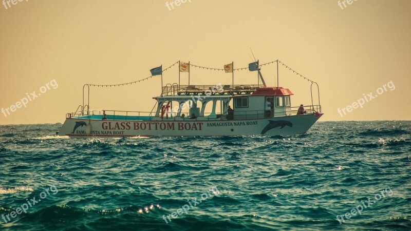 Cyprus Ayia Napa Glass Bottom Boat Afternoon Tourism