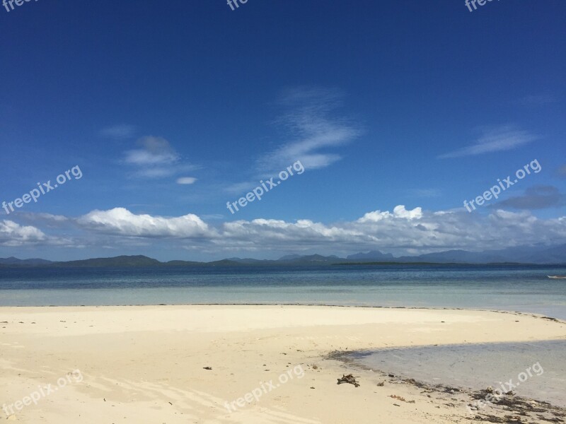 Sandy Beach Palawan Tropical Beach Island