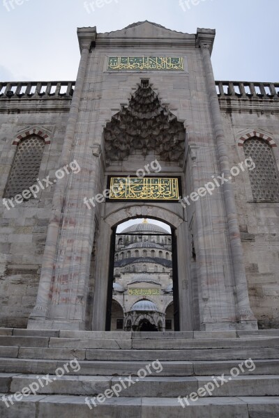 Istanbul Blue Mosque Islam Architecture Free Photos