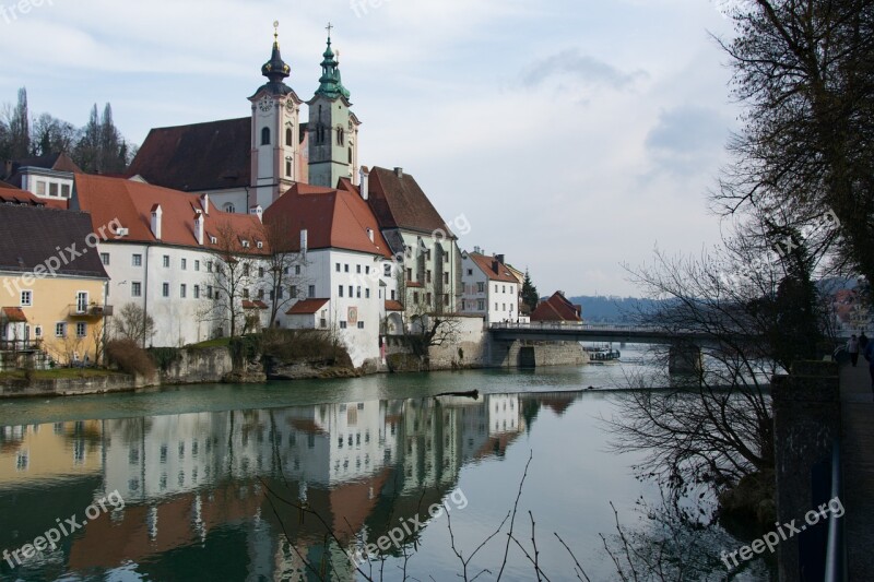 River Historic Center Church Historically Steyr