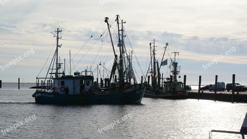 North Sea Fishing Vessel Cutter Ship Mast