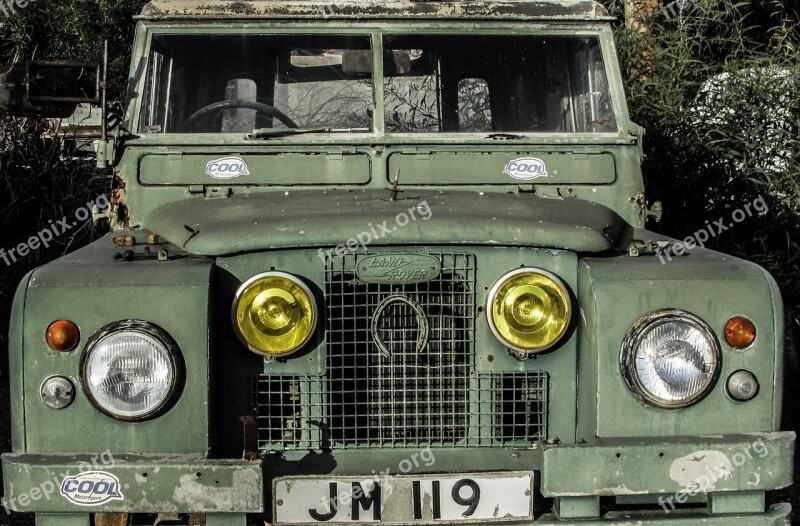 Old Car Green 4x4 Automobile Land Rover