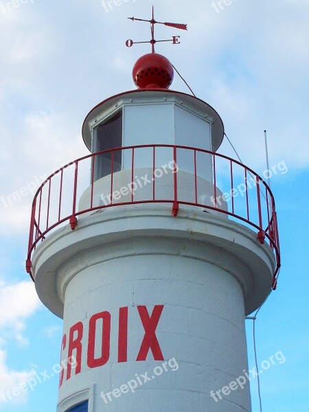 Lighthouse Brittany Sea Seaside Navigation