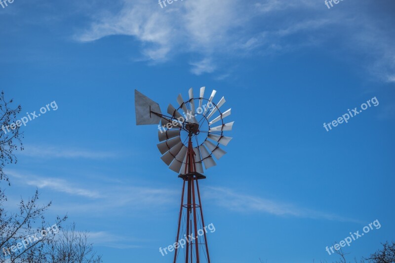 Mill Wind Well Sky Water