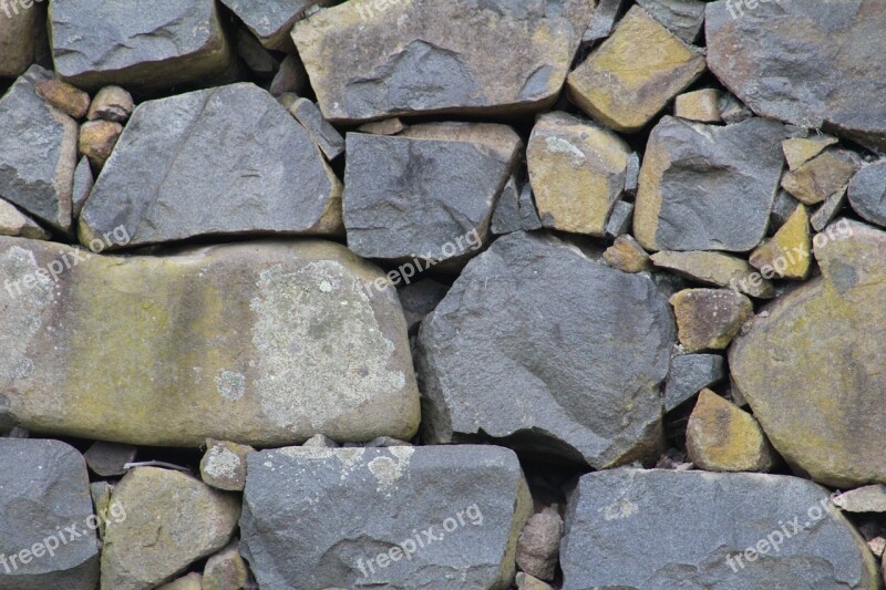 Rocks Stone Stonewall Grey Free Photos