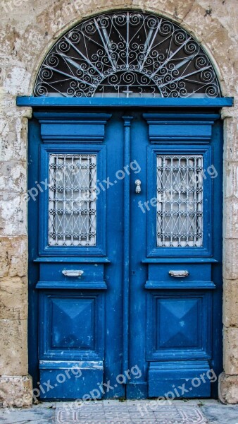 Cyprus Paralimni Old House Neoclassic Door