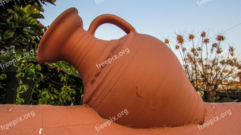 Pitcher Potter Ceramic Traditional Cyprus