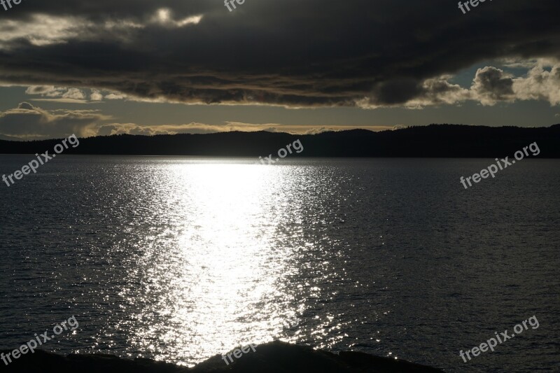 Sun Clouds Ocean Victoria Bc Free Photos