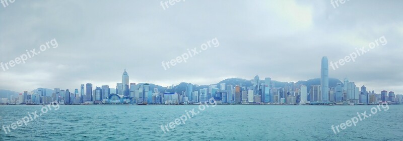 Hong Kong Panorama Victoria Harbour Free Photos