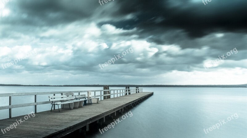 Lake Clouds Weather Water Sunset