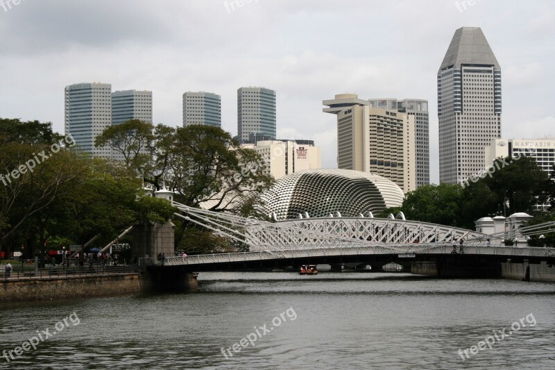 Skyline Singapore Attraction Building Skyscraper