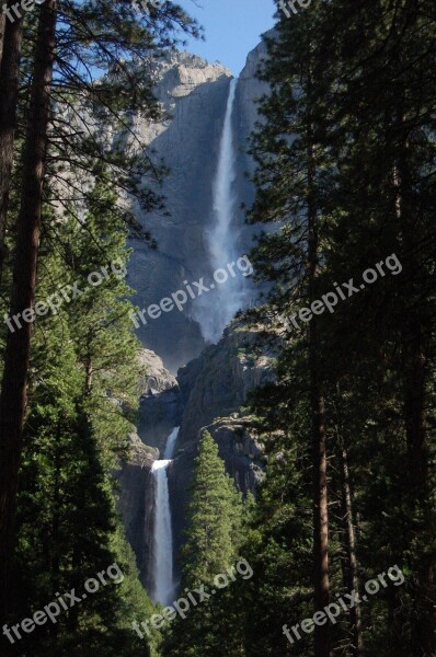 Yosemite Waterfalls Forest Park Free Photos