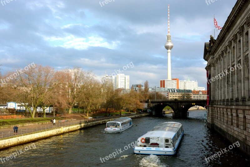 Berlin Television Tower Spree Free Photos