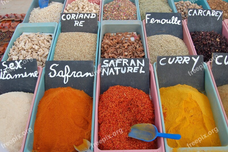 Spices Market Tunisia Oriental Herbs