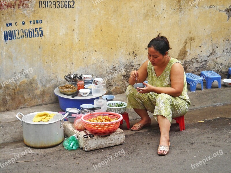 Street Vendor Sell Porridge Stall