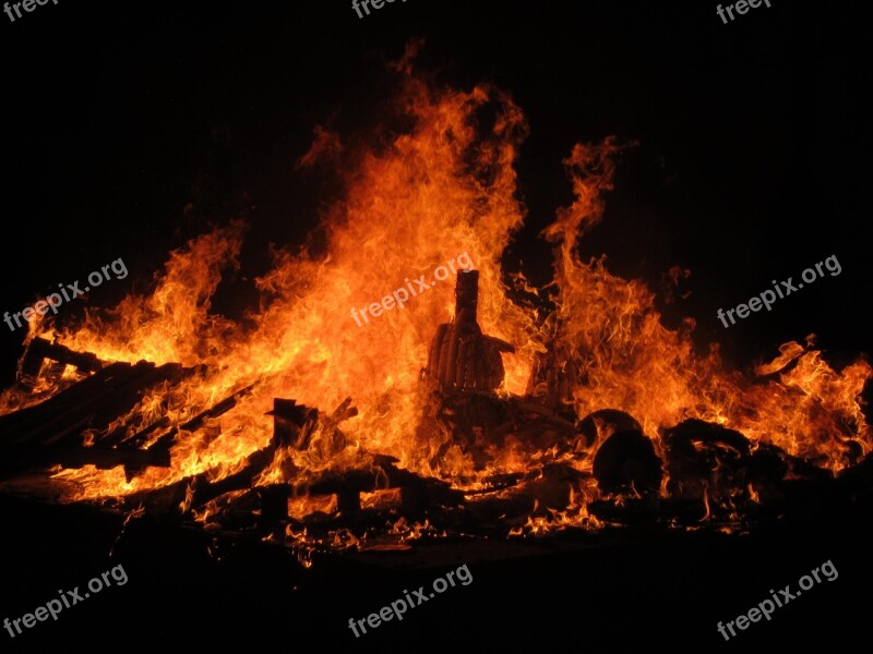 Fire Bonfire Spain Festival Valencia