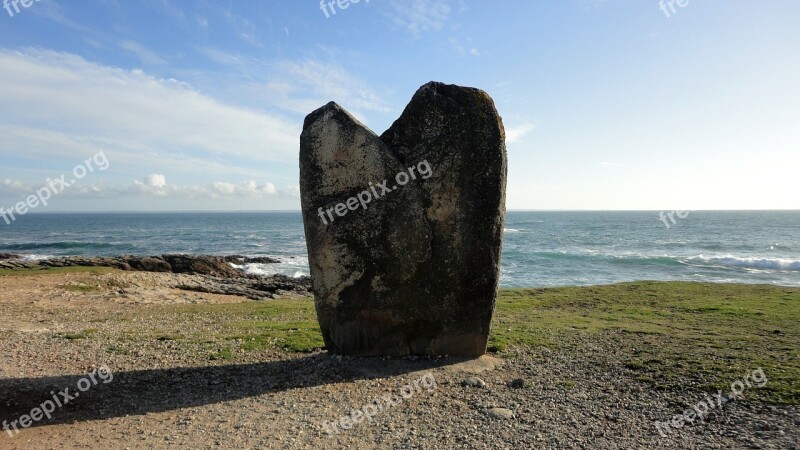 Menhir Celtic France Brittany Free Photos