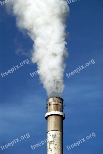 Industrial Chimney Factory Chemical Pollution