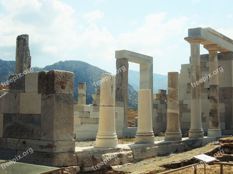 Ruins Antique Ancient Ruins Ancient City Delos